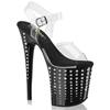 Pleaser - FLAMINGO808TDRS Ankle strap sandal, Pole dance shoes - Black/Transparent Product image